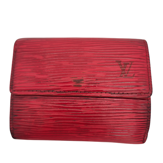 Louis Vuitton Portemonnaie Geldbörse Epi Rot (BJ0053)